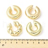 4Pcs Adjustable CCB Plastic Cuff Earrings EJEW-V006-03KCG-3