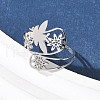 304 Stainless Steel Adjustable Cuff Rings RJEW-Z090-01P-2