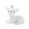 Opaque Resin Dog Pendants RESI-P033-A03-1