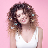 CRASPIRE 4Bags 4 Colors Cloth Butterfly Alligator Hair Clip FIND-CP0002-48-4