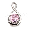 925 Sterling Silver Pave Cubic Zirconia Pendants STER-V001-03P-10-1