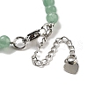 Natural Green Aventurine Round & Synthetic Non-magnetic Hematite & White Shell Beaded Bracelets for Women BJEW-K251-02H-4