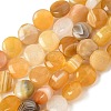 Natural Yellow Botswana Agate Beads Strands G-F790-H04-01-2