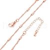 Brass Singapore Chains Necklaces for Women NJEW-D302-04RG-2