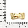 Arch Brass Micro Pave Clear Cubic Zirconia Fold Over Clasps KK-V008-22G-3