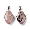 Natural Rhodonite Pendants G-B041-03P-11-2