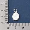 999 Fine Silver Oval with Virgin Religious Medal Charms with Jump Rings STER-C006-01S-3