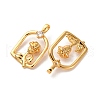 Brass Micro Pave Cubic Zirconia Pendants KK-K382-54G-2