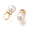 Brass ABS Imitation Pearl Pendants KK-B121-01LG-2