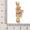 Brass Micro Pave Cubic Zirconia Fold Over Clasps KK-U037-26G-01-3