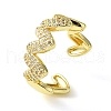 Brass Micro Pave Cubic Zirconia Ring RJEW-Z033-07G-1