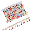 Fingerinspire 12.5 Yards Polyester Tassel Lace Ribbon OCOR-FG0002-50-1