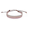 Cotton Flat Cord Bracelet with Wax Ropes PW-WG81226-08-1