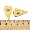 Natural Turquoise Heart Eye Pendants STAS-L278-114G-03-3
