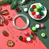 DIY Round Acrylic & Striped Resin Beads Pendants Making Kits DIY-YW0010-21A-6