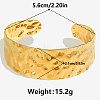 304 Stainless Steel Hammered Cuff Bangles for Women QR6940-2-5