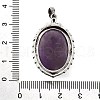 Natural Amethyst Pendants G-Q350-02J-3