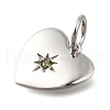925 Sterling Silver Micro Pave Clear Cubic Zirconia Charms STER-V001-01P-08-2