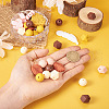 Beadthoven 12 Style Food Grade Eco-Friendly Silicone Focal Beads SIL-BT0001-07-5