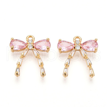 Brass Micro Pave Cubic Zirconia Pendants KK-N261-93B-G-1