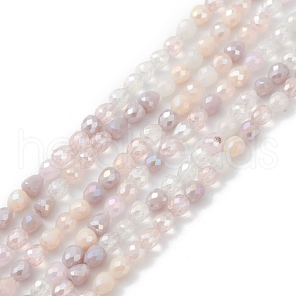 Gradient Color Electroplate Glass Bead Strands GLAA-E042-04A-1