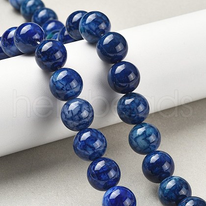 Natural Dragon Veins Agate Beads Strands G-A261-A02-14mm-1