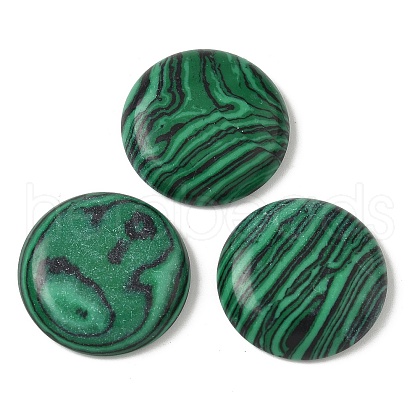 Synthetic Malachite Cabochons G-C189-05D-1