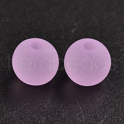 Transparent Acrylic Ball Beads FACR-R021-8mm-08-1