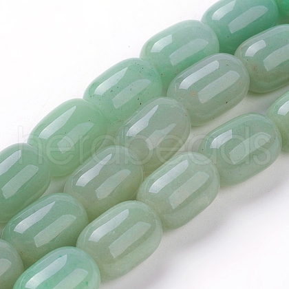 Natural Green Aventurine Beads Strands G-G731-22-18x13mm-1