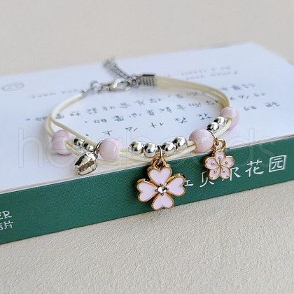 Cute Cartoon Alloy Enamel Multi-strand Charm Bracelets WG000A8-07-1