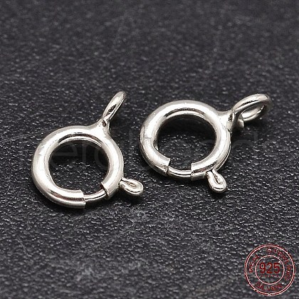 925 Sterling Silver Spring Ring Clasps STER-F014-06B-1