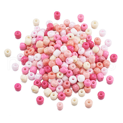 Opaque Glass Round Seed Beads GLAA-TAC0025-07B-04-1