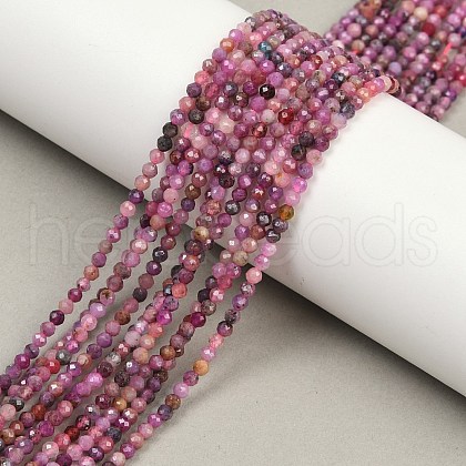 Natural Ruby Beads Strands G-P572-B01-2.5mm-1