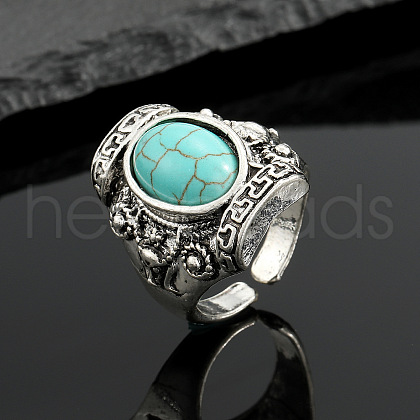 Tibetan Style Alloy Adjustable Cuff Rings for Men FS-WGCCCDE-01-1