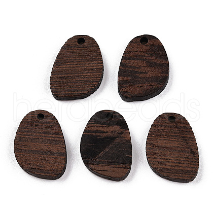 Natural Wenge Wood Pendants WOOD-T023-88-1