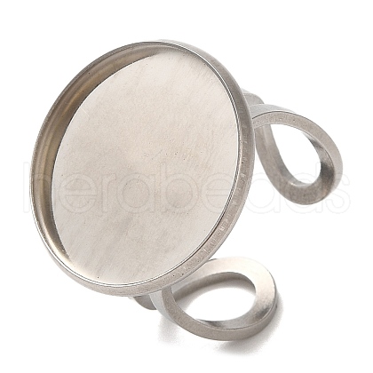 Non-Tarnish 304 Stainless Steel Open Cuff Findings STAS-R123-02D-P-1