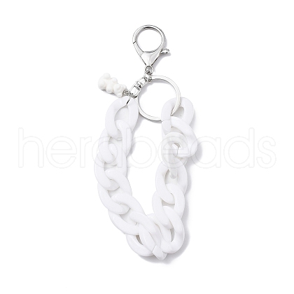 Acrylic Curb Chain Keychain KEYC-JKC00632-02-1