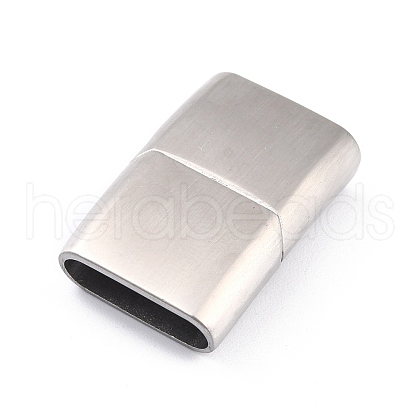 304 Stainless Steel Magnetic Clasps with Glue-in Ends STAS-F276-02P-1