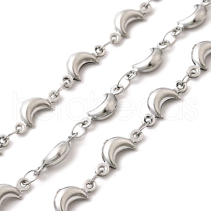 304 Stainless Steel Moon Link Chains CHS-C016-11P-1