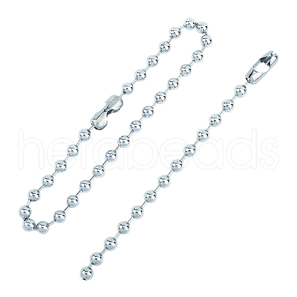 Unicraftale 304 Stainless Steel Ball Chain Bracelets and Necklaces Jewelry Sets SJEW-UN0001-01P-1