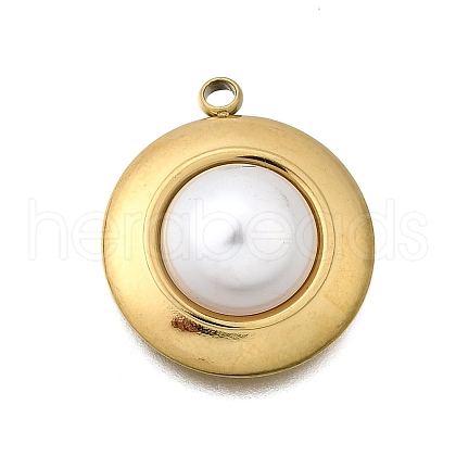 Plastic Pearl Pendants STAS-Q360-03E-G-1