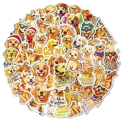 50Pcs Cartoon Dog Paper Stickers STIC-C012-18-1