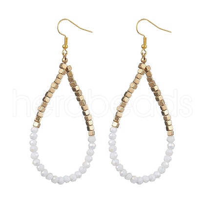 Glass & Plastic Beaded Dangle Earrings EJEW-JE05857-02-1