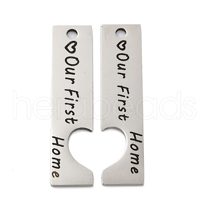Anti-Tarnish 201 Stainless Steel Big Pendants STAS-R002-22P-1