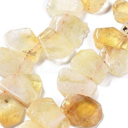 Natural Citrine Beads Strands G-P528-K07-01-1