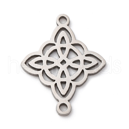 201 Stainless Steel Hollow Witch Knot Connector Charms STAS-V014-02P-1
