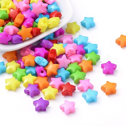 Opaque Acrylic Beads X-SACR-Q099-M26-1