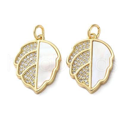 Brass Micro Pave Cubic Zirconia Pendants KK-U070-14A-G-1
