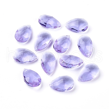Faceted Glass Pendants X-GLAA-F069-S-A25-1