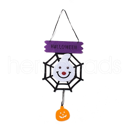 Halloween Theme Felt Cloth Hanging Door Signs HJEW-B005-01-1